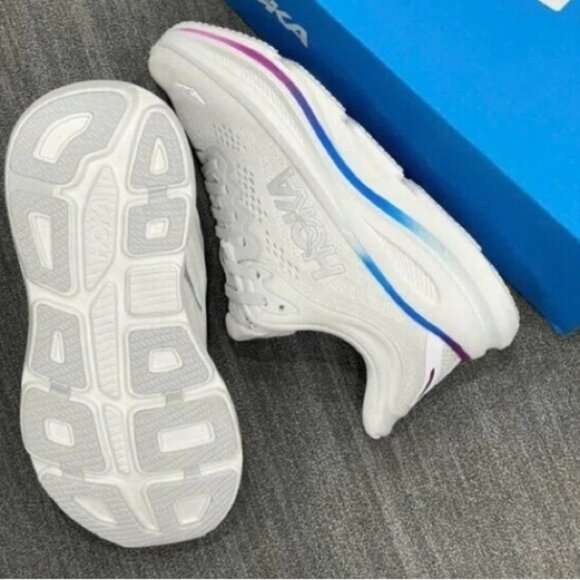 HOKA Women's Bondi 9 Running Shoes-Color: Ash Grey/White - Picture 2 of 6
